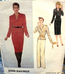 2371 SAYRES LINED PANEL JACKET, STRT SKIRT LENGTHS PATTERN 14